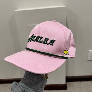 Masters 2025 Golf Rope Hat Azalea Pink Snapback Augusta